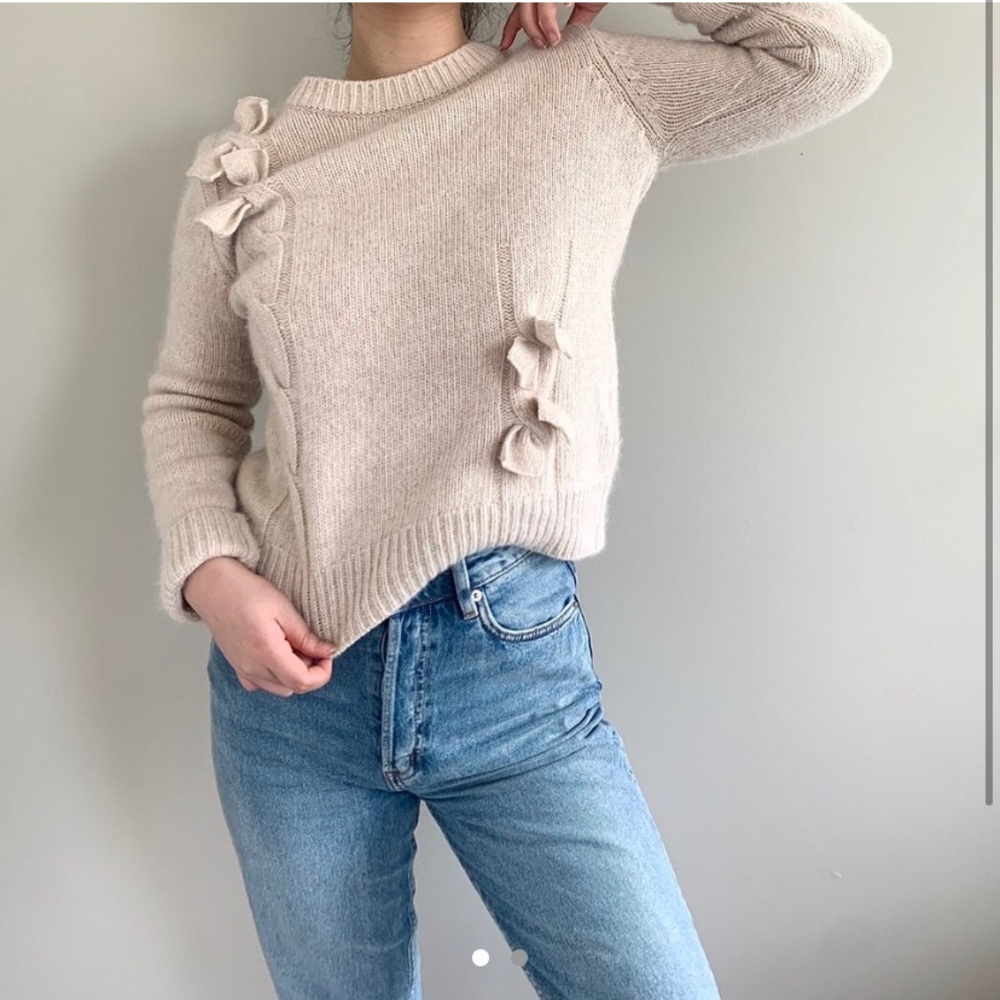 Cream Ribbon Sweater